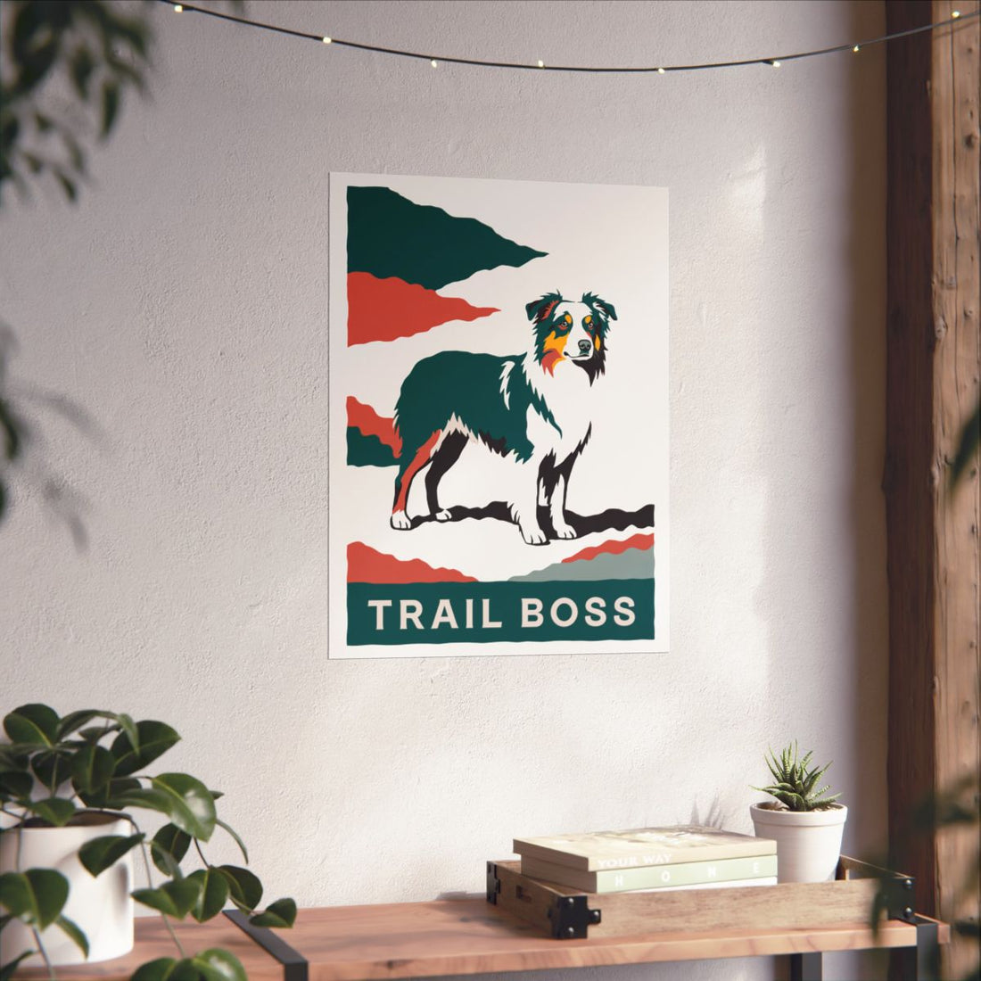 18″ x 24″ — Lifestyle | Australian Shepherd Trail Boss Wall Art Poster