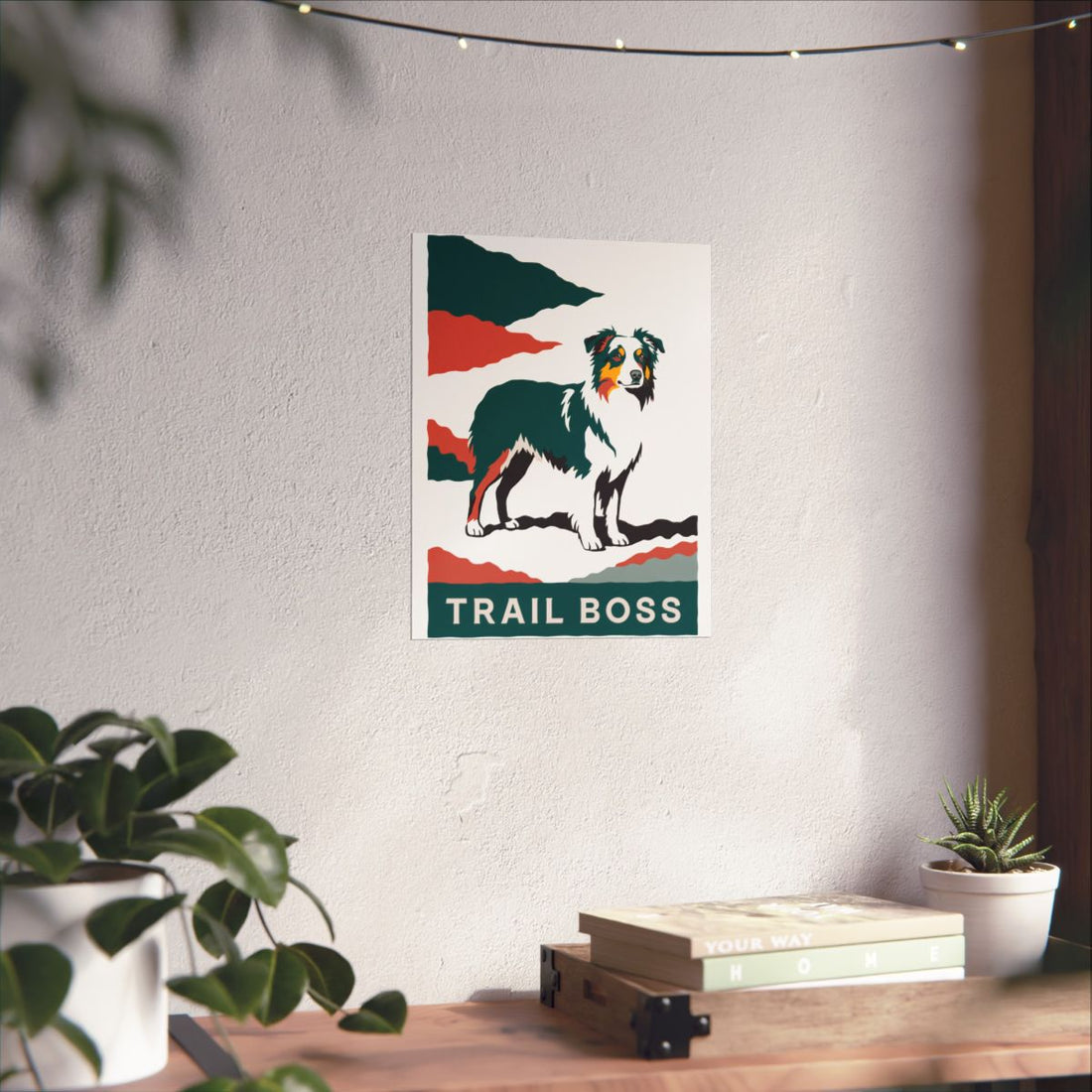 11″ x 14″ — Lifestyle | Australian Shepherd Trail Boss Wall Art Poster