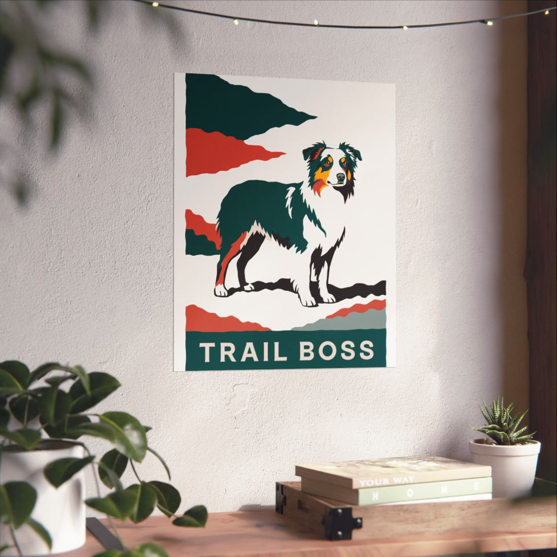 16″ x 20″ — Lifestyle | Australian Shepherd Trail Boss Wall Art Poster