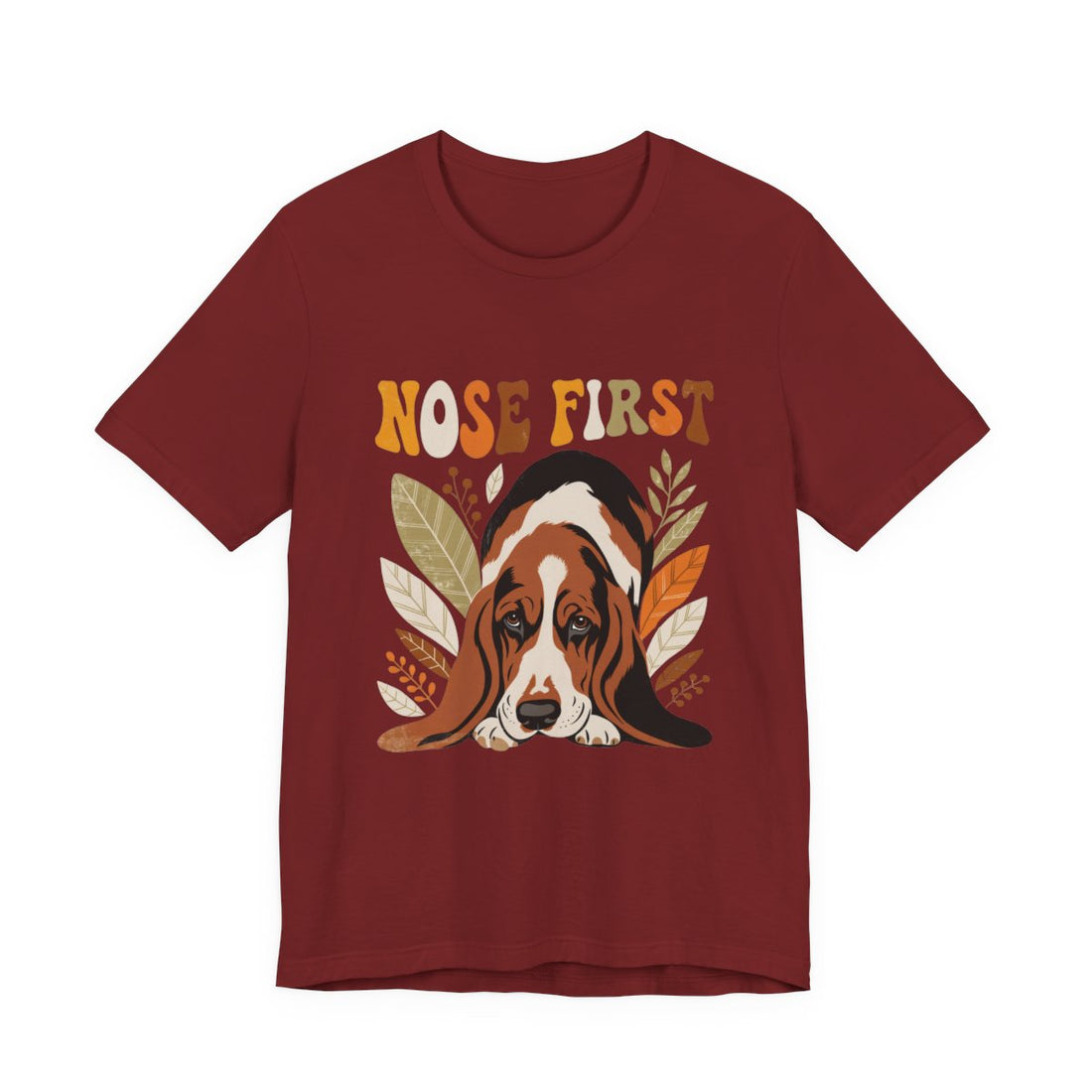 Cardinal — Front | Basset Hound 'Nose First' Tee