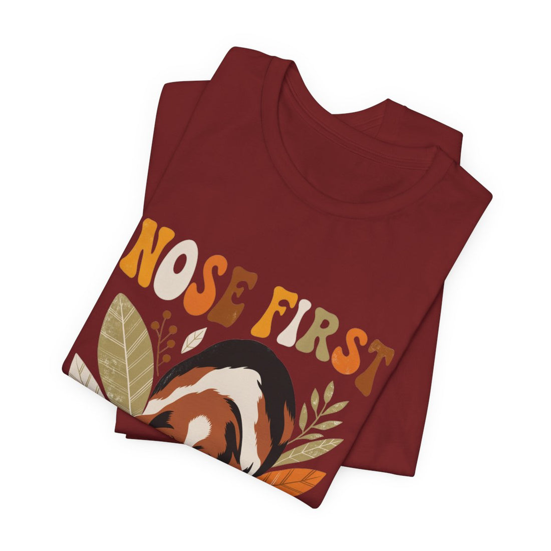 Cardinal — Folded | Basset Hound 'Nose First' Tee