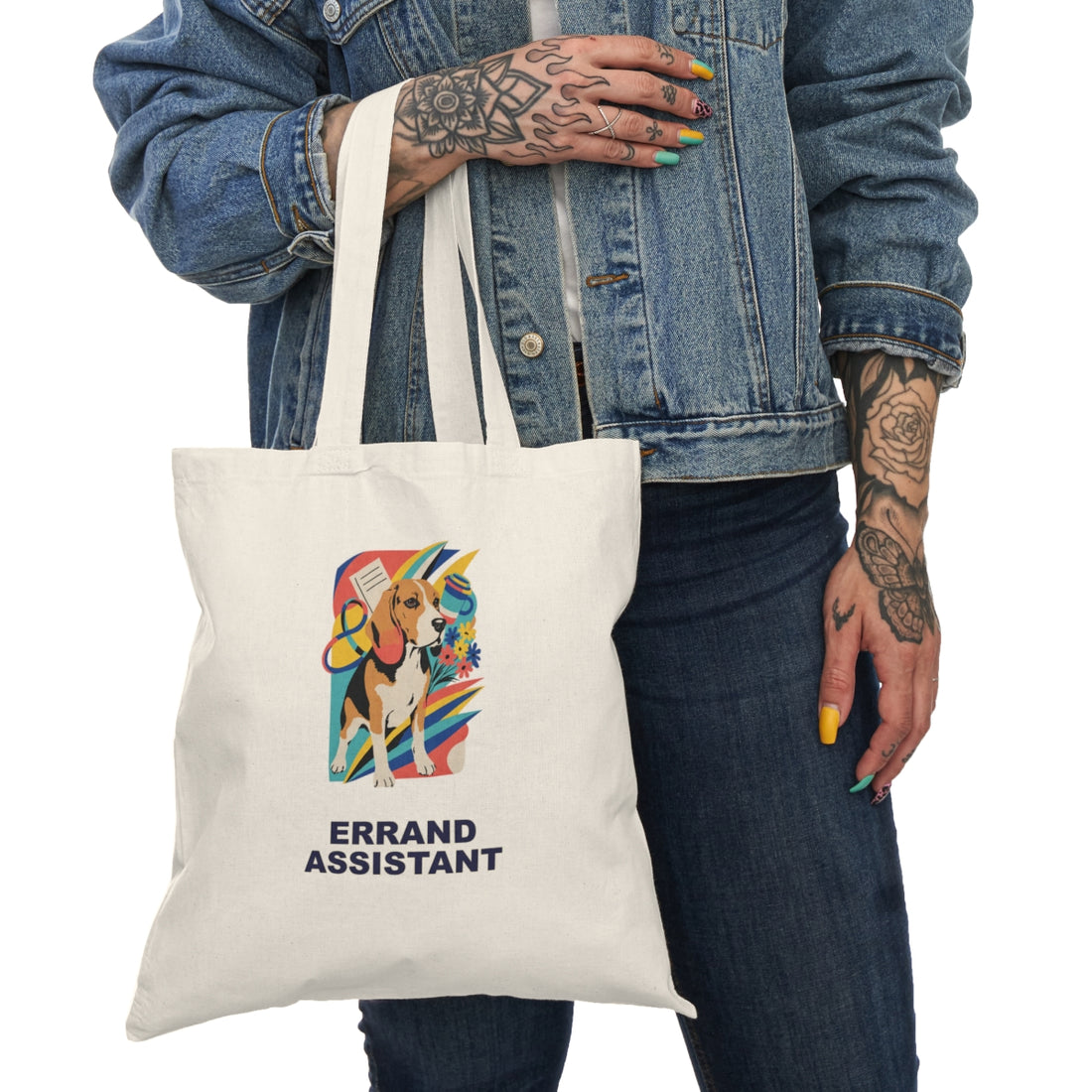 Natural — Lifestyle | Beagle Errand Assistant Tote Bag
