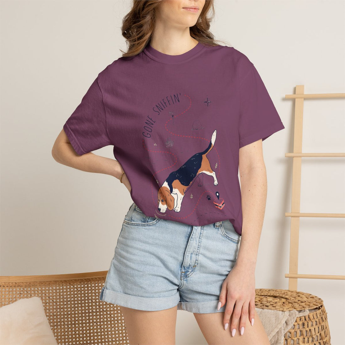 Berry — Lifestyle | Beagle 'Gone Sniffin'' Garment-Dyed Tee
