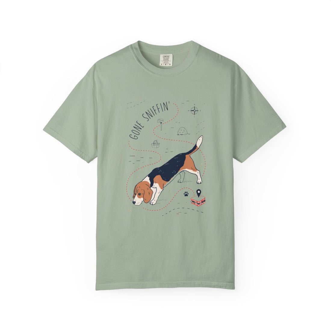 Bay — Front | Beagle 'Gone Sniffin'' Garment-Dyed Tee