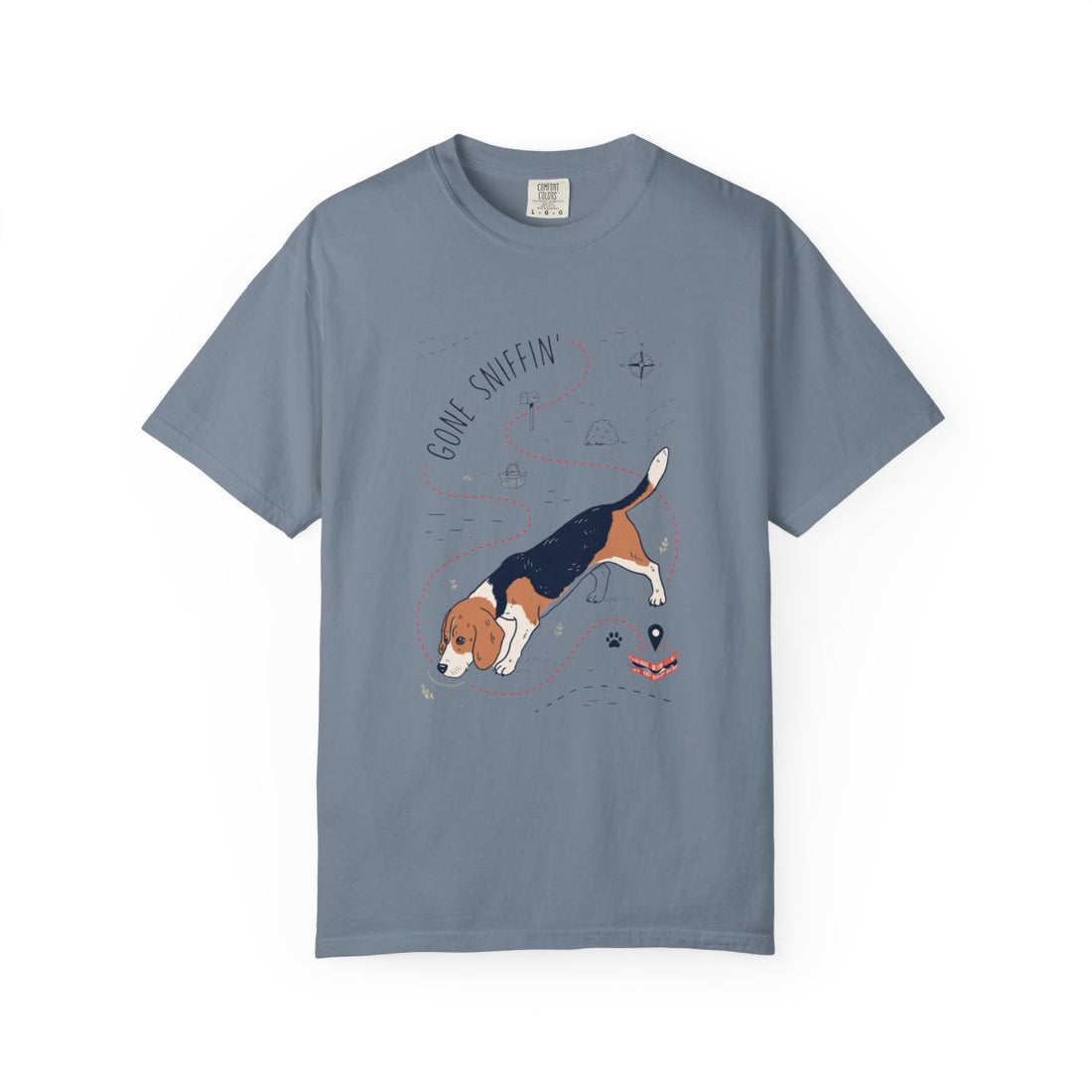 Blue Jean — Front | Beagle 'Gone Sniffin'' Garment-Dyed Tee