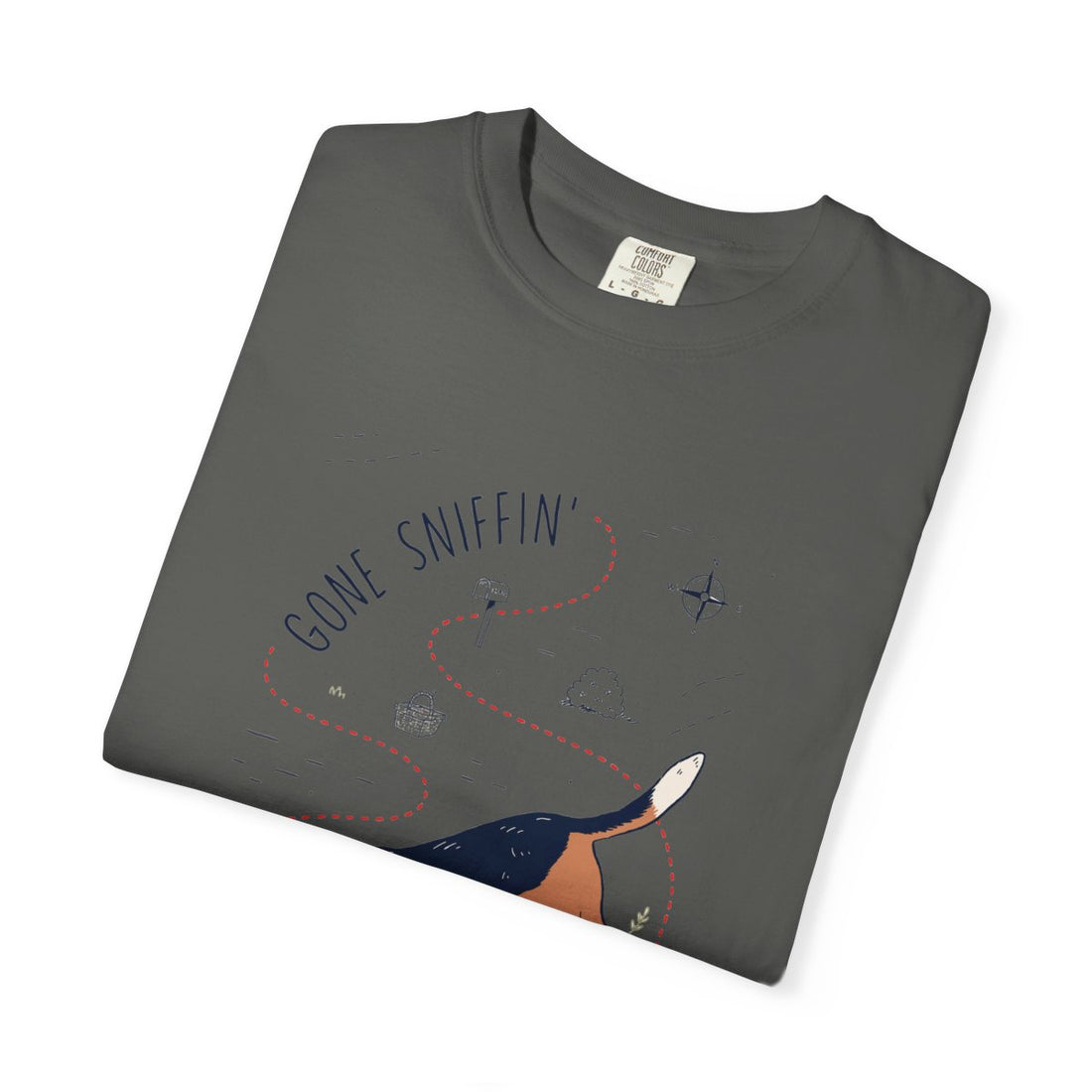 Pepper — Folded | Beagle 'Gone Sniffin'' Garment-Dyed Tee