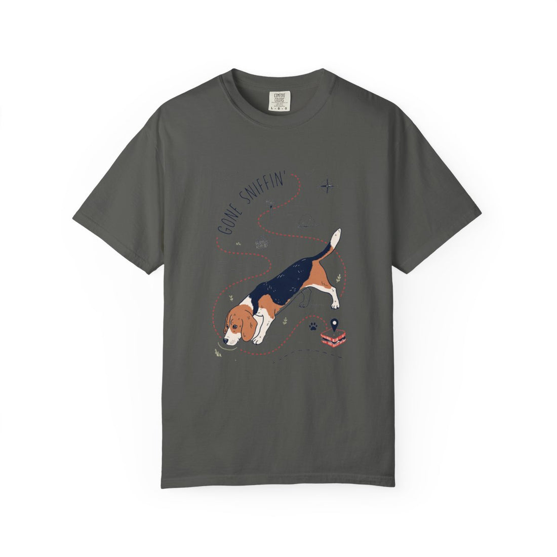 Pepper — Front | Beagle 'Gone Sniffin'' Garment-Dyed Tee