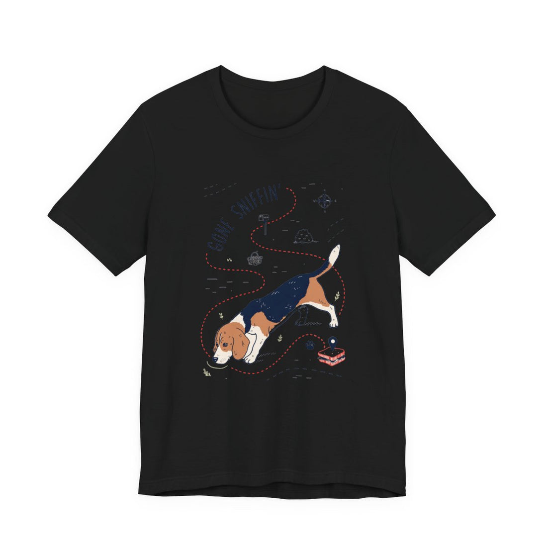 Black — Front | Beagle 'Gone Sniffin'' Tee