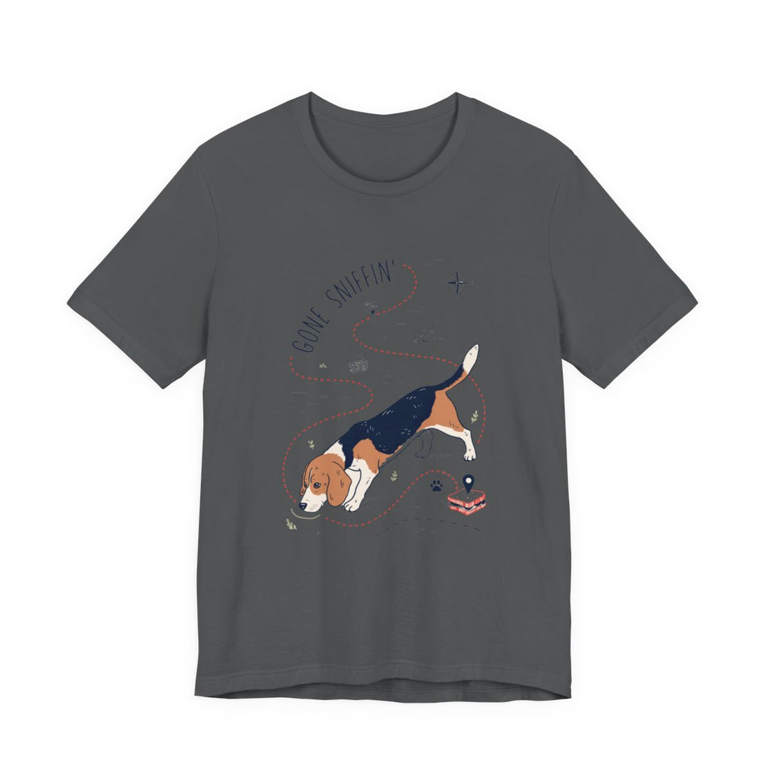 Asphalt — Front | Beagle 'Gone Sniffin'' Tee