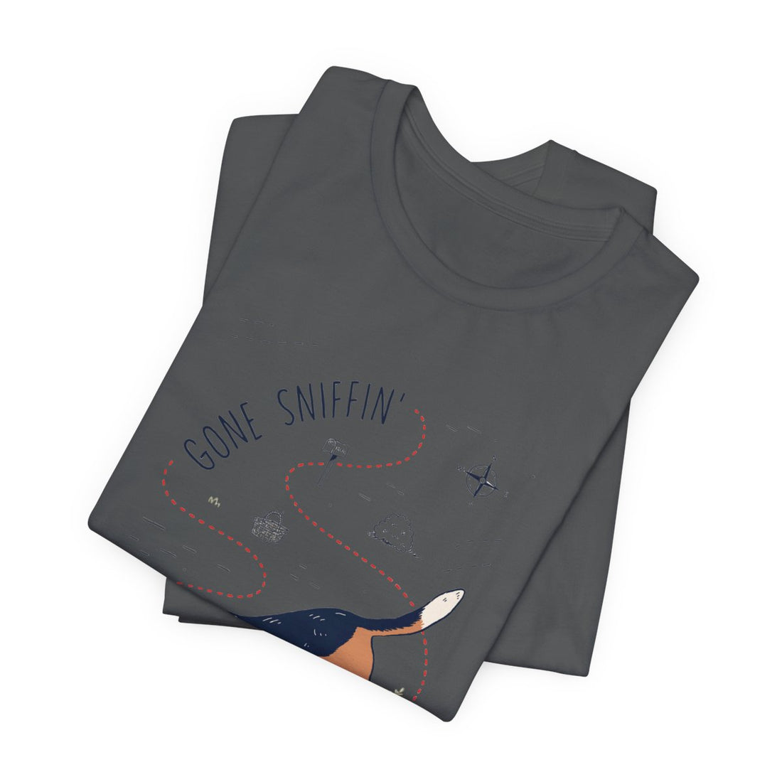 Asphalt — Folded | Beagle 'Gone Sniffin'' Tee