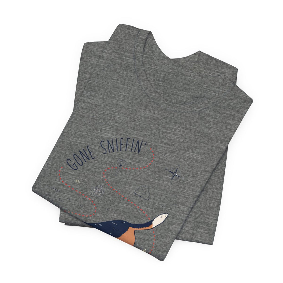 Deep Heather — Folded | Beagle 'Gone Sniffin'' Tee