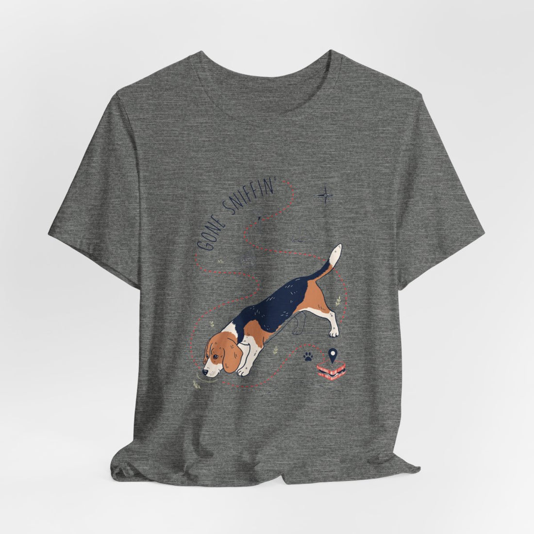 Deep Heather — Hanging | Beagle 'Gone Sniffin'' Tee