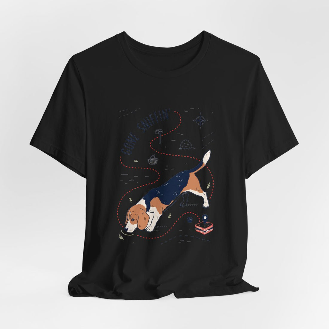 Black — Hanging | Beagle 'Gone Sniffin'' Tee