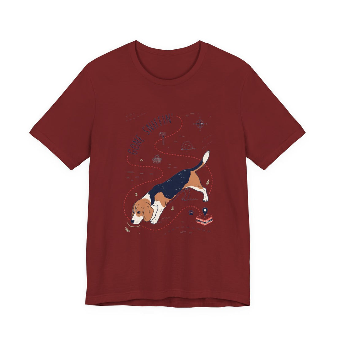 Cardinal — Front | Beagle 'Gone Sniffin'' Tee