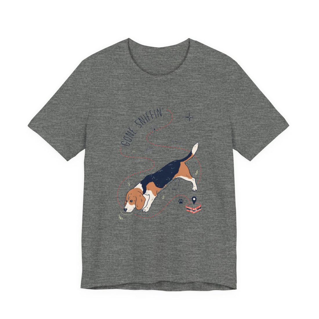 Deep Heather — Front | Beagle 'Gone Sniffin'' Tee