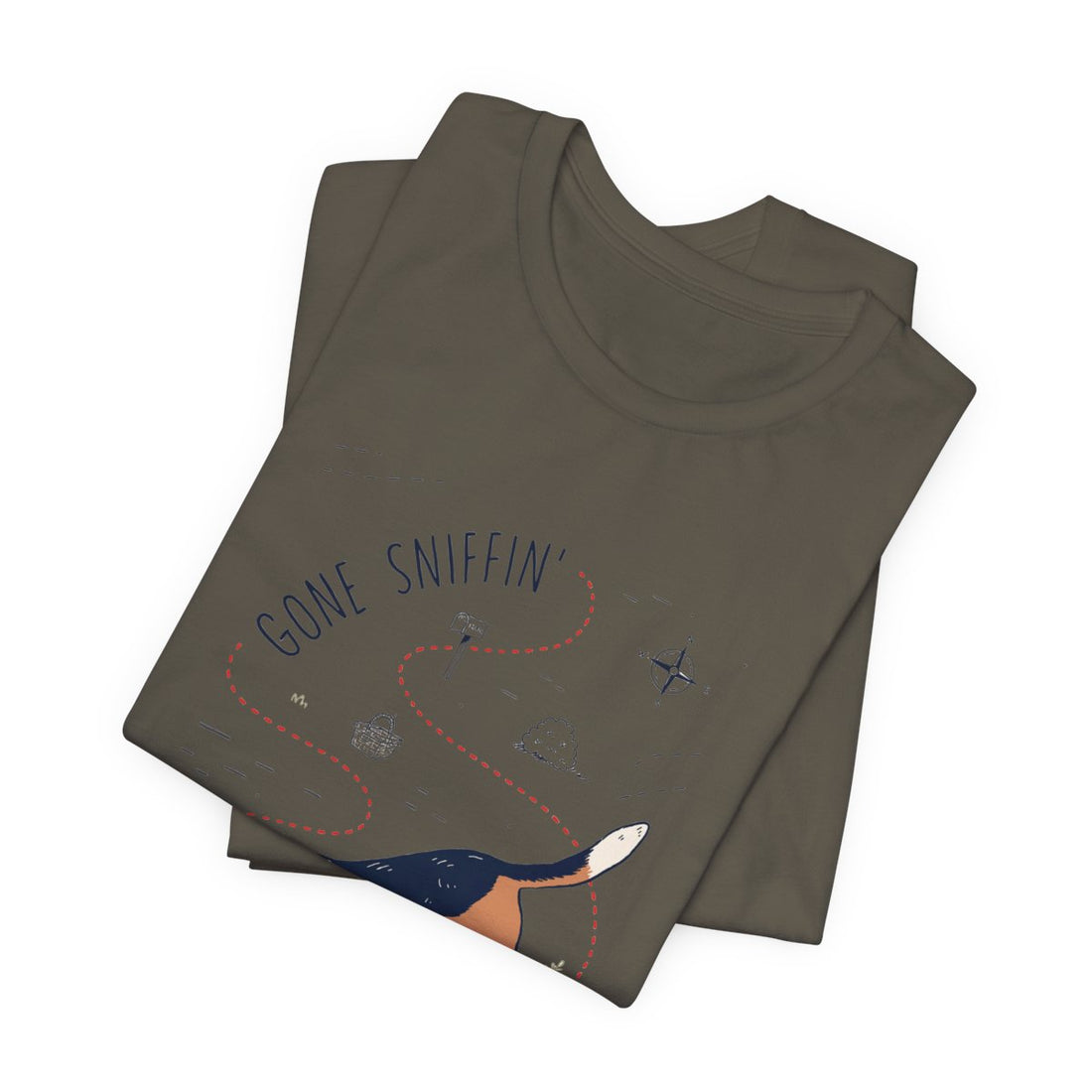 Army — Folded | Beagle 'Gone Sniffin'' Tee
