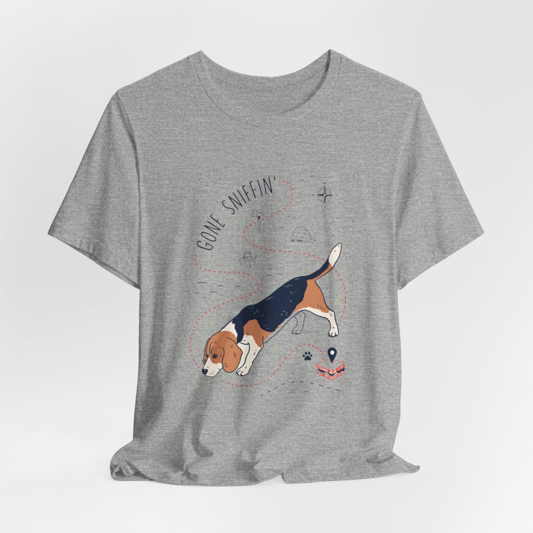 Athletic Heather — Hanging | Beagle 'Gone Sniffin'' Tee