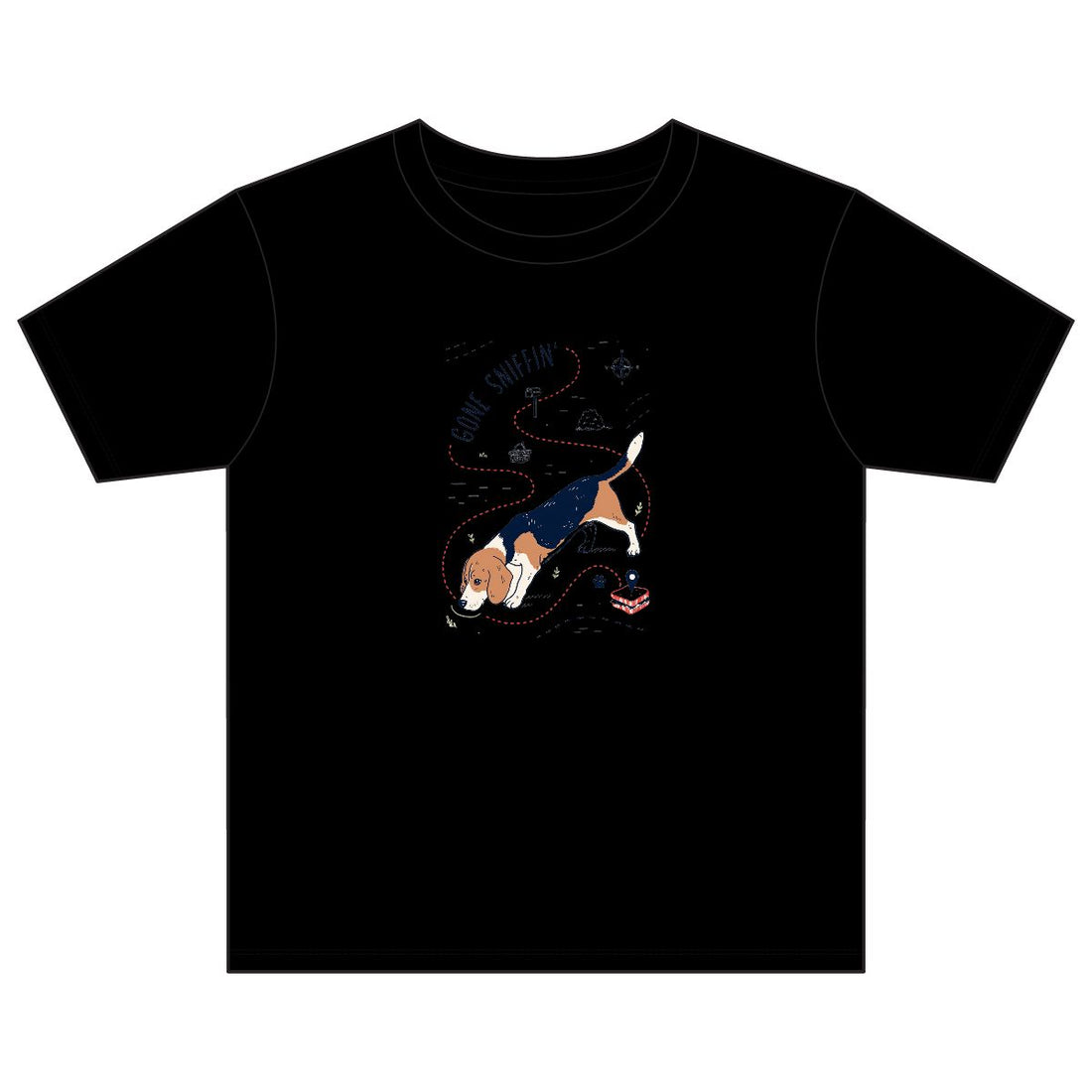 Black — Front | Beagle 'Gone Sniffin'' Youth Tee