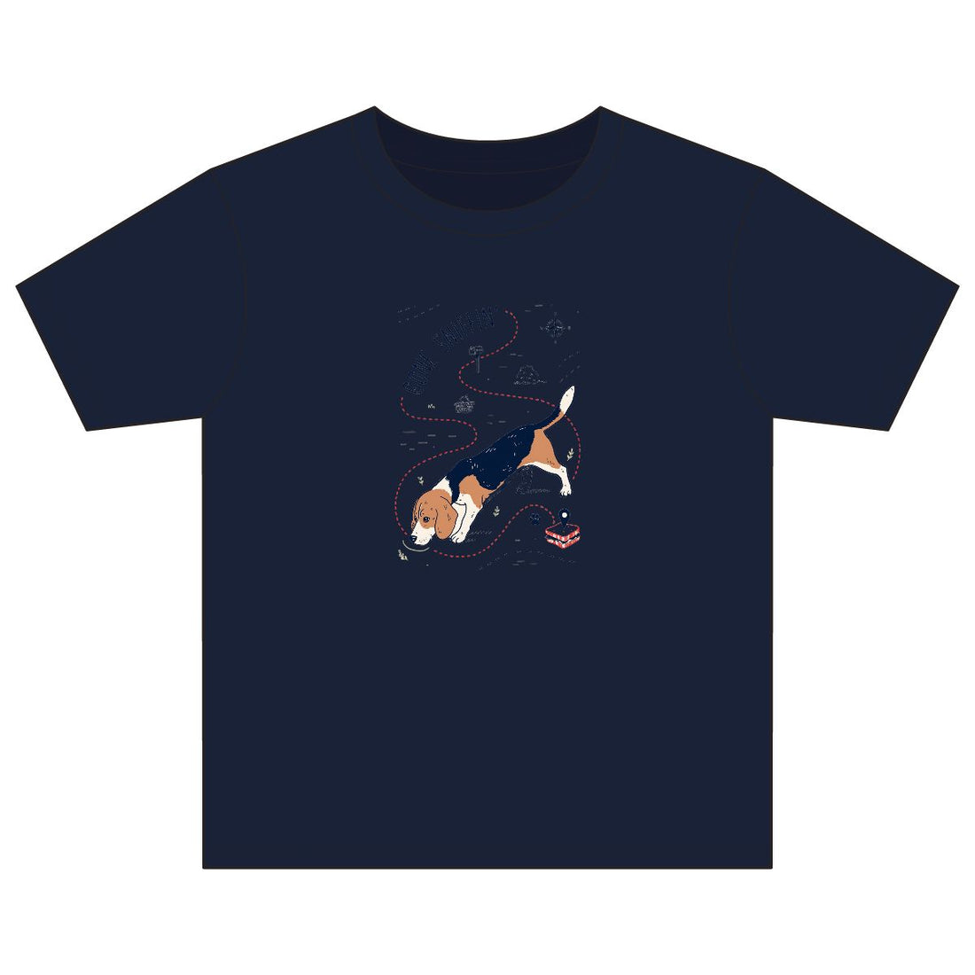 Navy — Front | Beagle 'Gone Sniffin'' Youth Tee