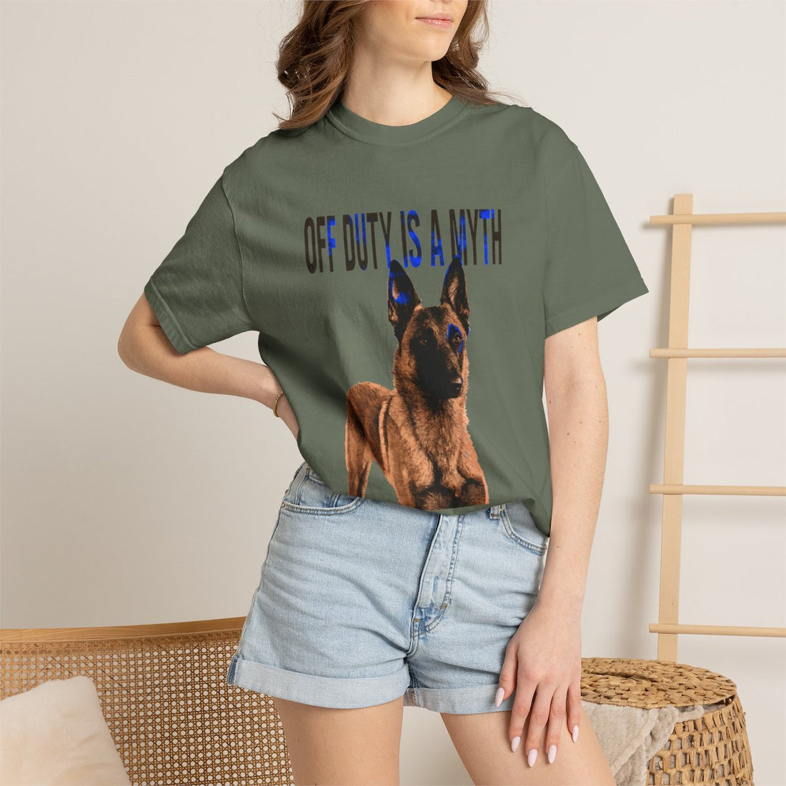 Moss — Lifestyle | Belgian Malinois 'Off Duty Is A Myth' Garment-Dyed Tee