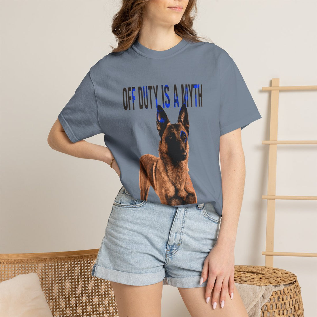 Blue Jean — Lifestyle | Belgian Malinois 'Off Duty Is A Myth' Garment-Dyed Tee