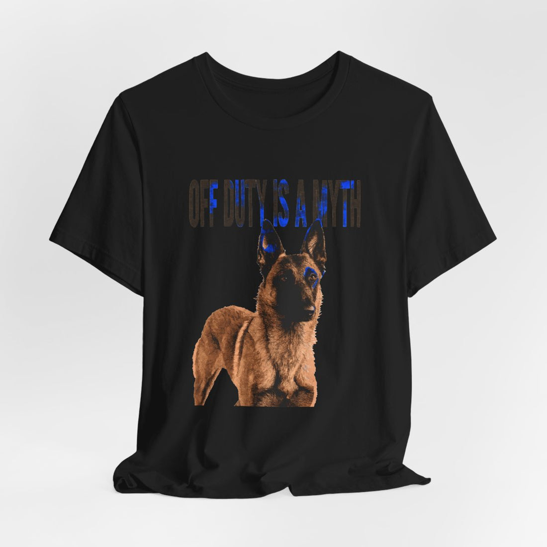 Black — Hanging | Belgian Malinois 'Off Duty Is A Myth' Tee