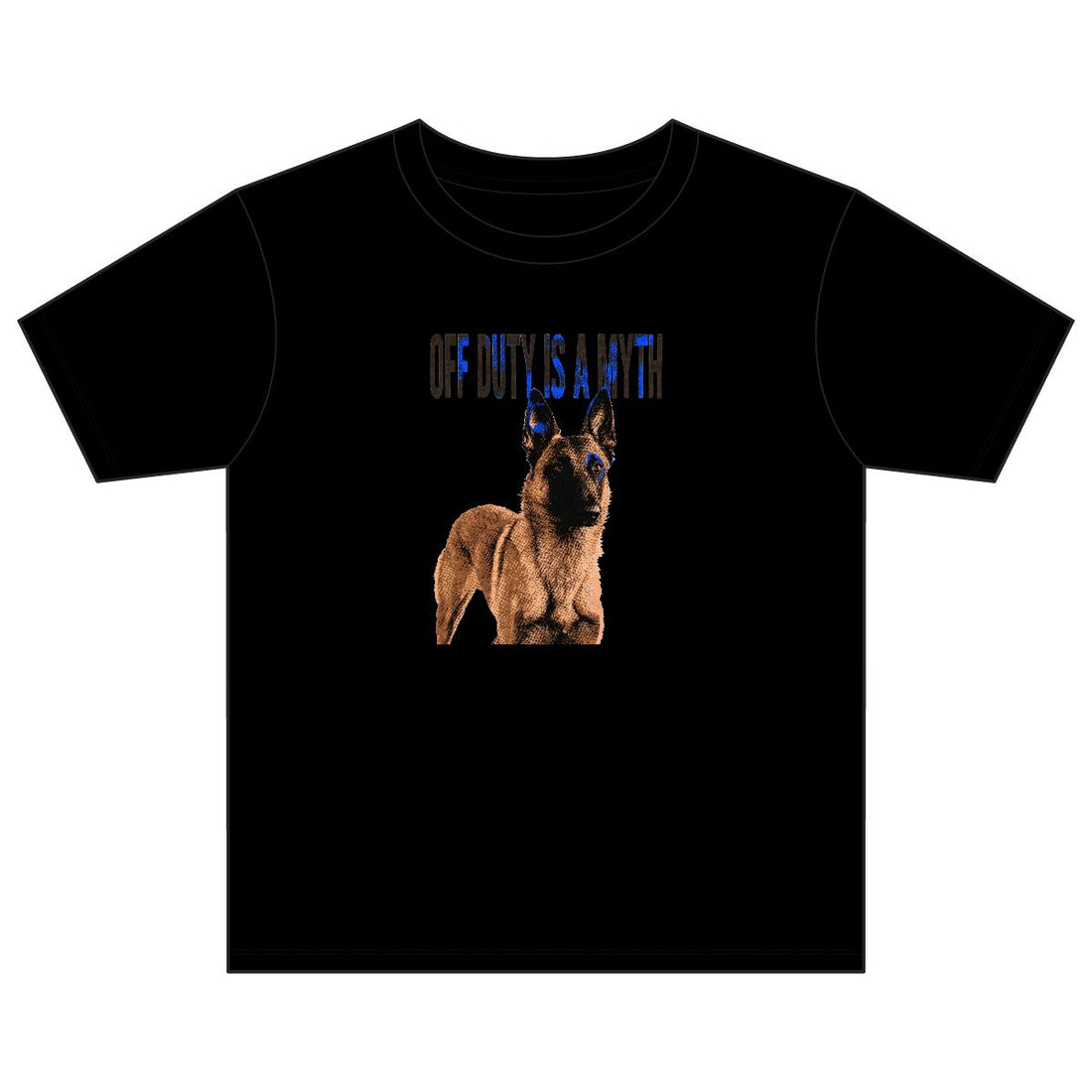 Black — Front | Belgian Malinois 'Off Duty Is A Myth' Youth Tee