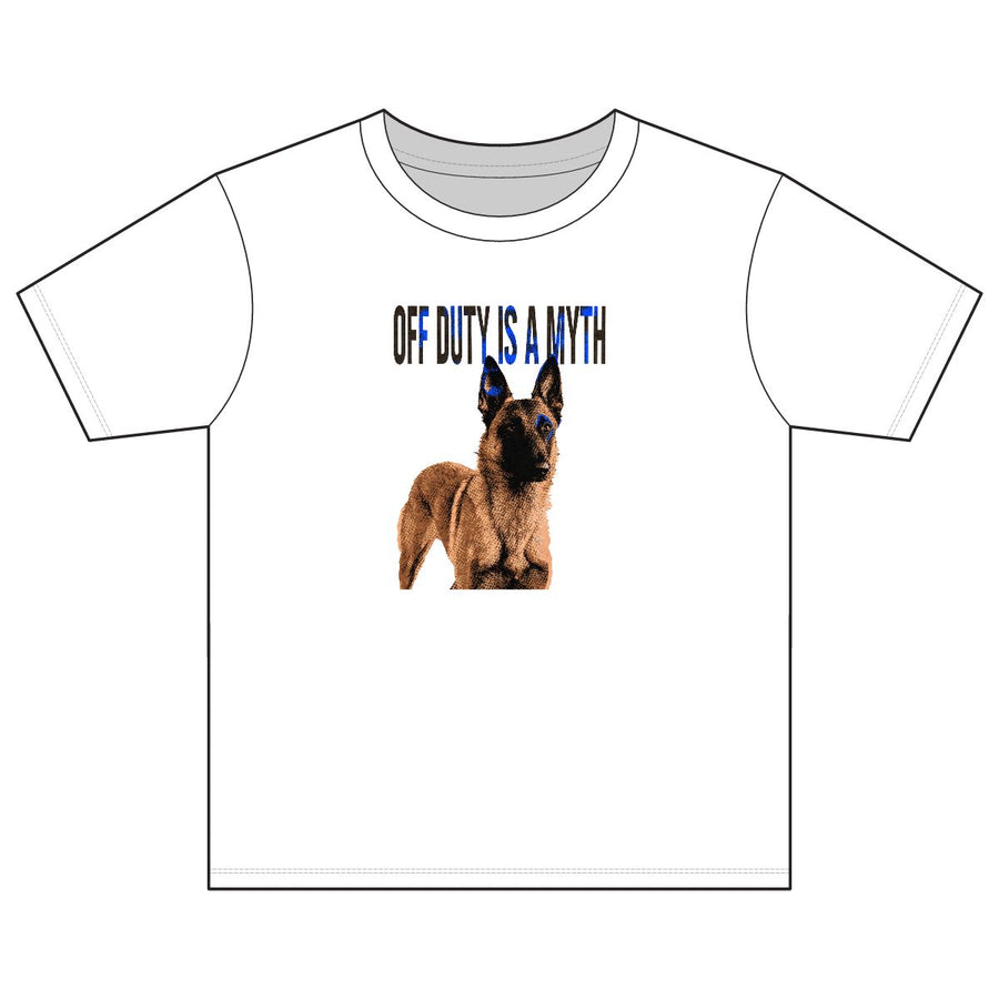 Belgian Malinois 'Off Duty Is A Myth' Youth Tee