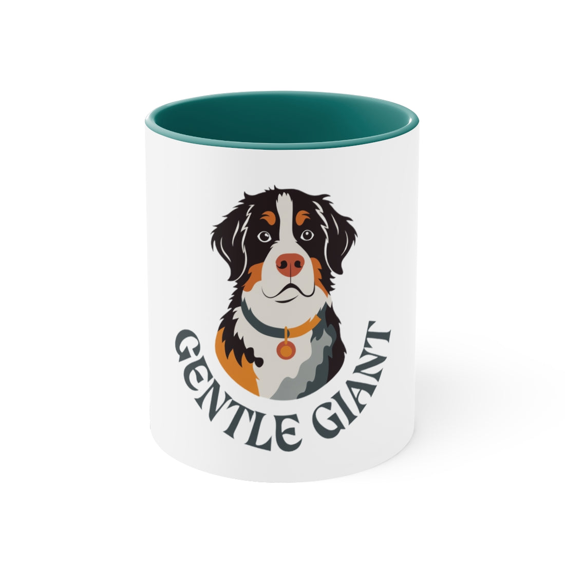 Green — Front | Bernese Mountain Dog Bernese Gentle Giant Accent Mug