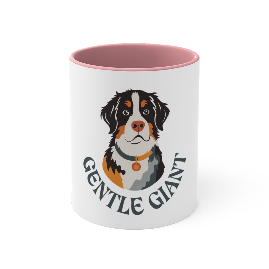 Pink — Front | Bernese Mountain Dog Bernese Gentle Giant Accent Mug