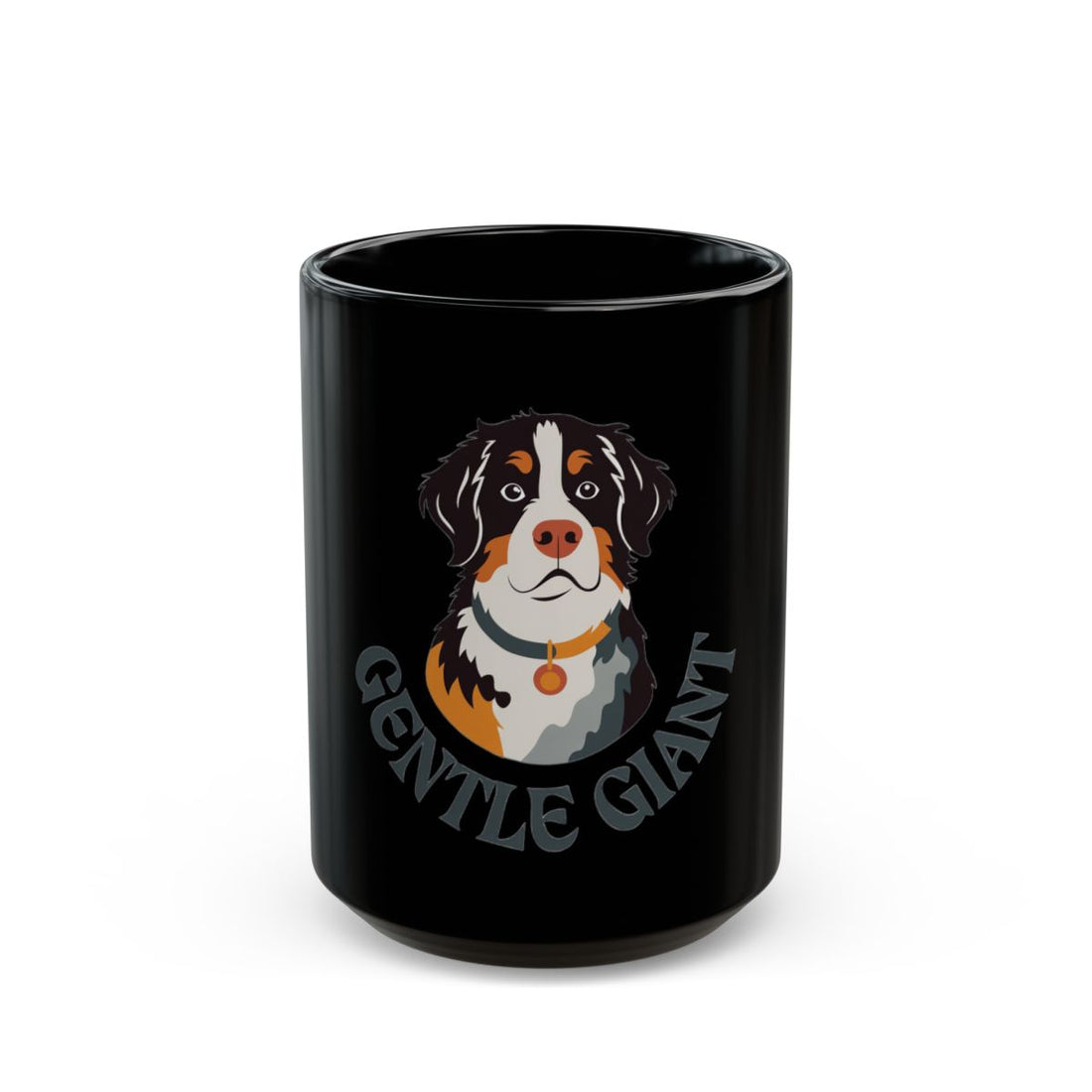 15oz — Front | Bernese Mountain Dog Bernese Gentle Giant Black Mug