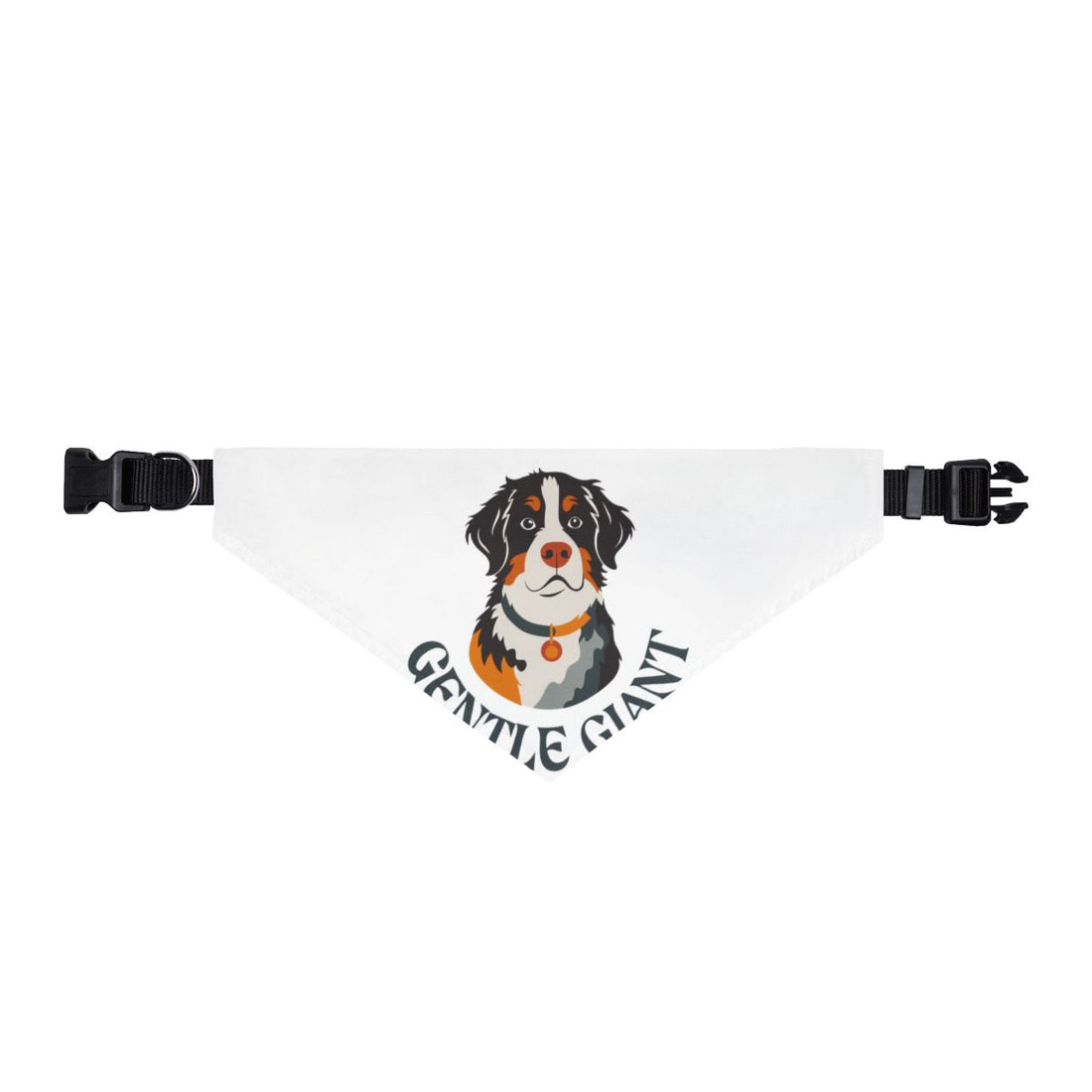 XL — Front | Bernese Mountain Dog Bernese Gentle Giant Clip-On Bandana