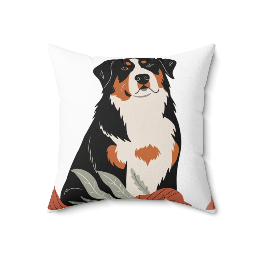 18" × 18" — Front | Bernese Mountain Dog Cozy Hours Throw Pillow