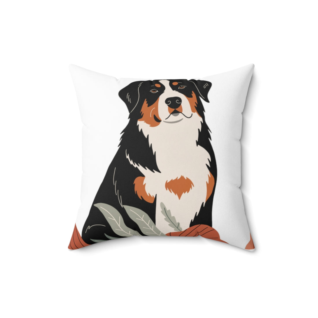 16" × 16" — Front | Bernese Mountain Dog Cozy Hours Throw Pillow