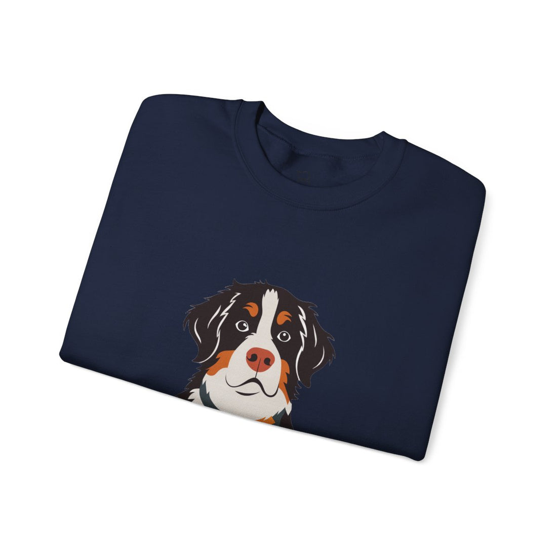 Navy — Folded | Bernese Mountain Dog "Gentle Giant" Crewneck Sweatshirt