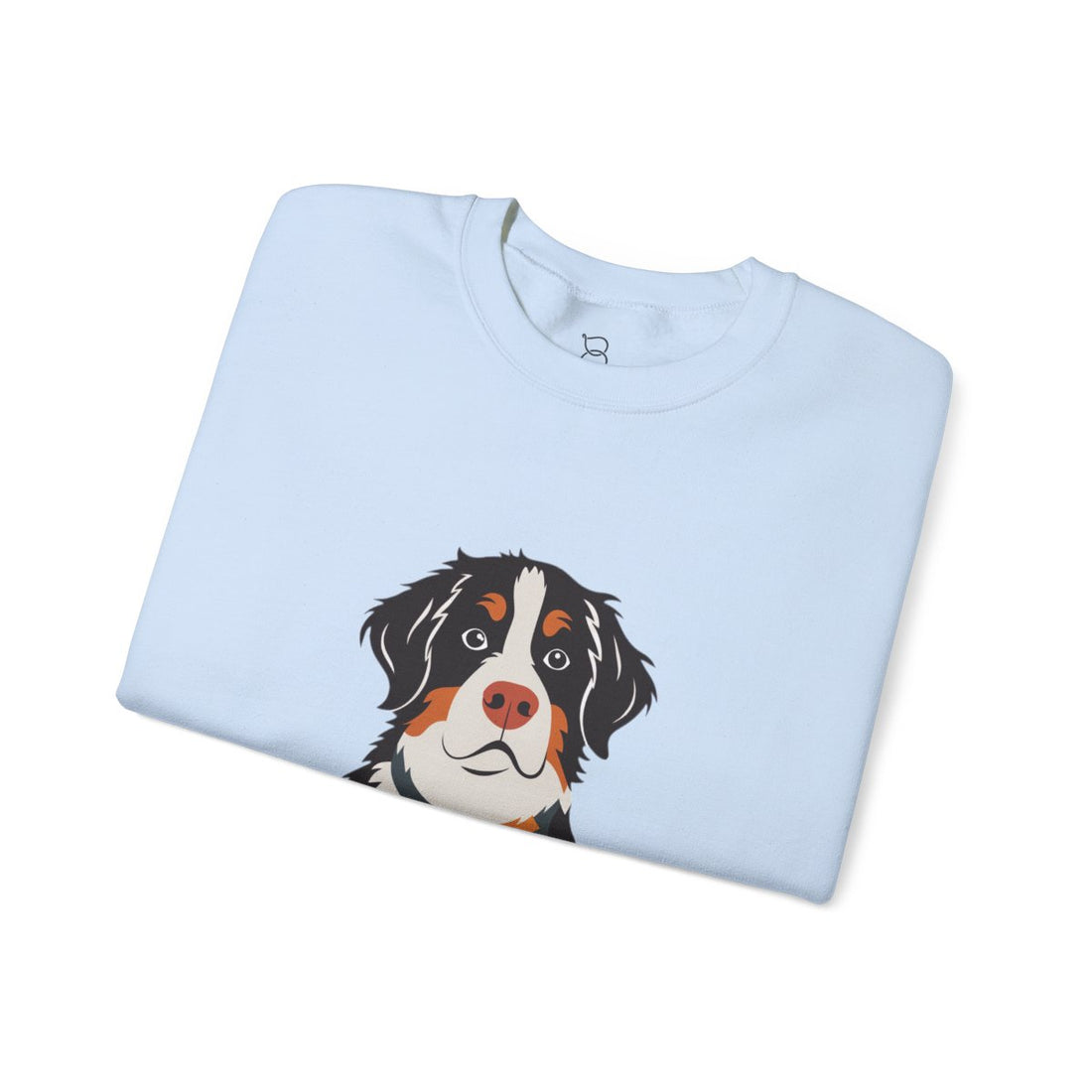 Light Blue — Folded | Bernese Mountain Dog "Gentle Giant" Crewneck Sweatshirt