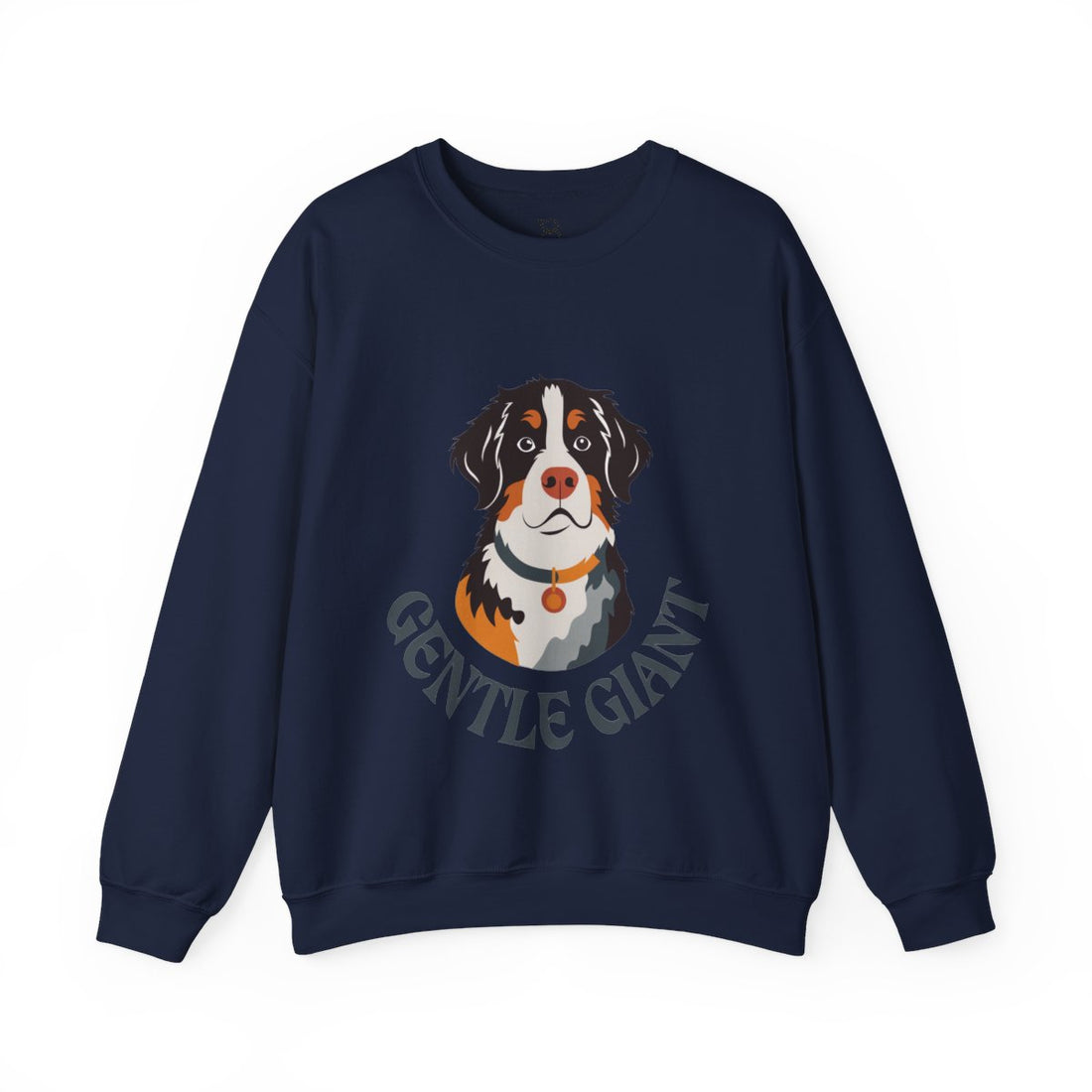 Navy — Front | Bernese Mountain Dog "Gentle Giant" Crewneck Sweatshirt