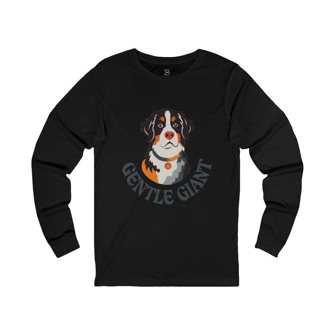 Black — Front | Bernese Mountain Dog Gentle Giant Long Sleeve Tee
