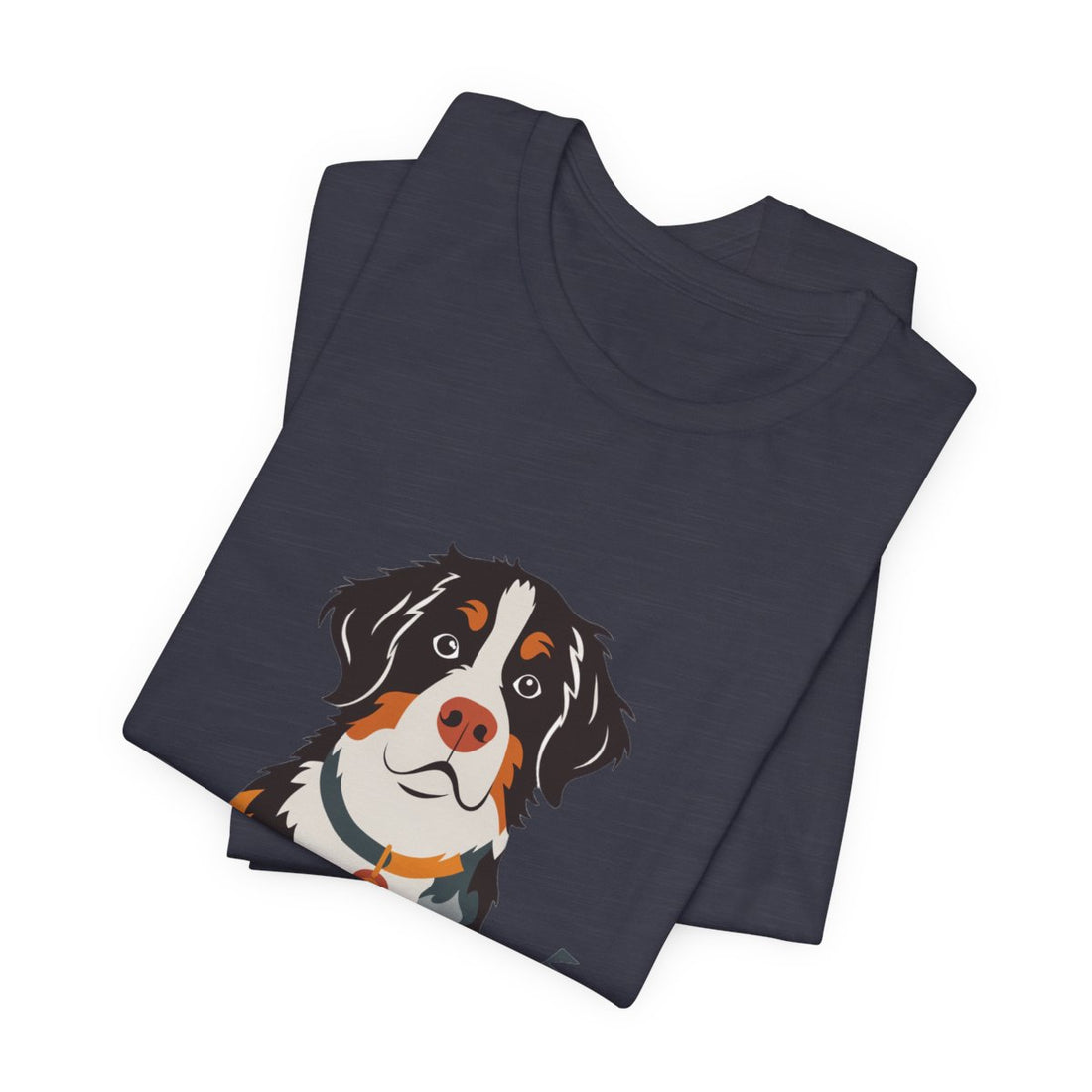 Heather Midnight Navy — Folded | Bernese Mountain Dog Gentle Giant Men's Tee