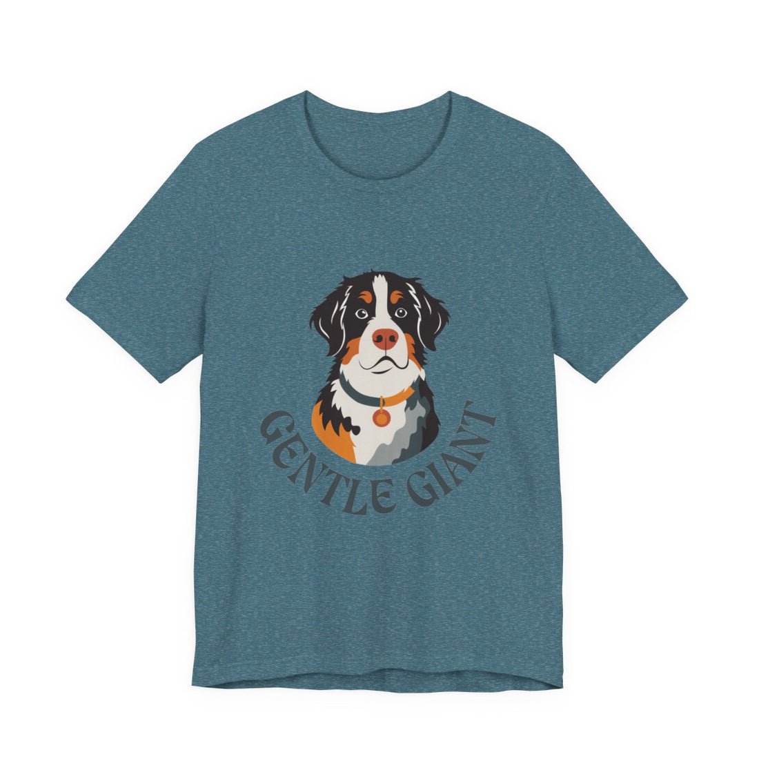 Heather Deep Teal — Front | Bernese Mountain Dog Gentle Giant Men's Tee