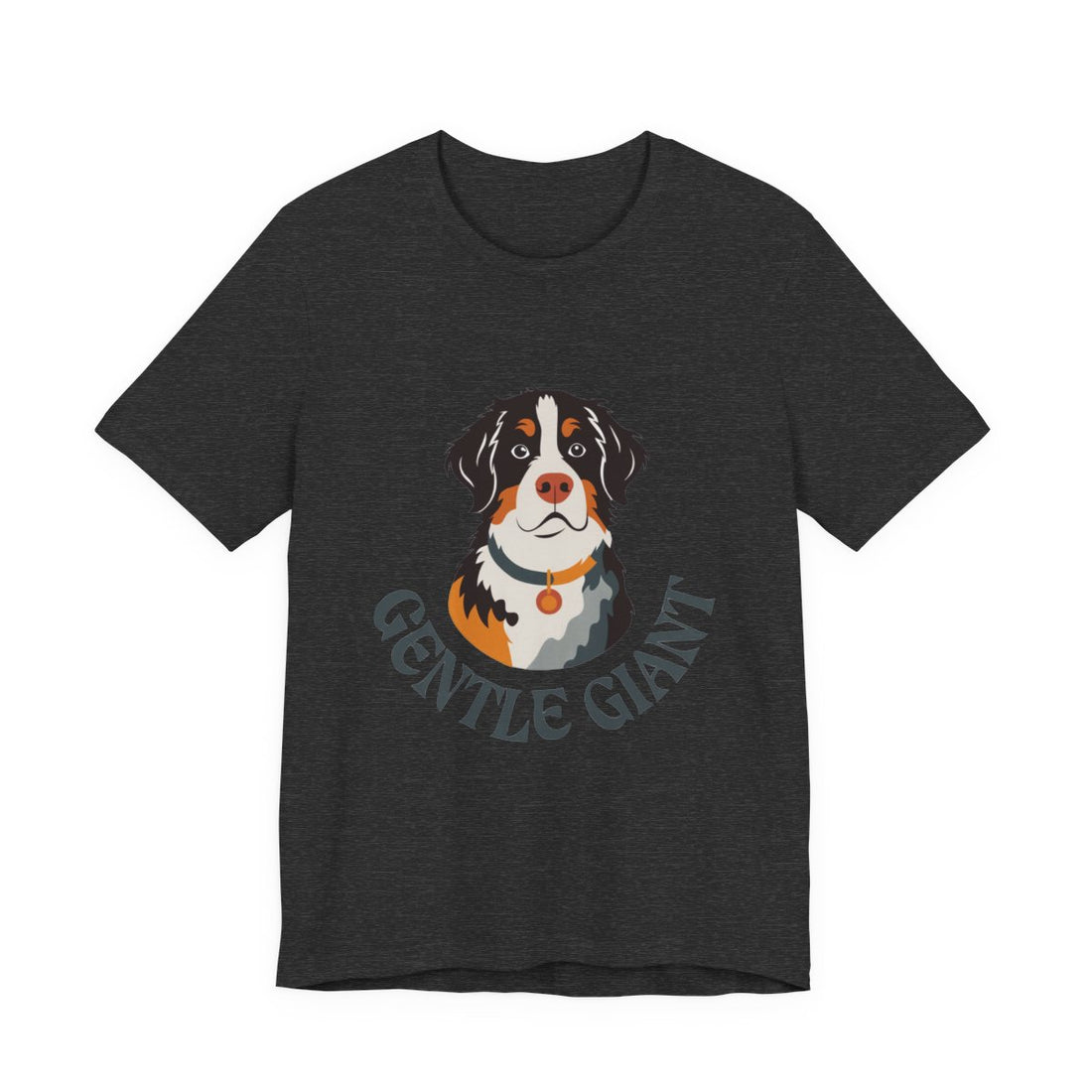Dark Grey Heather — Front | Bernese Mountain Dog Gentle Giant Men's Tee