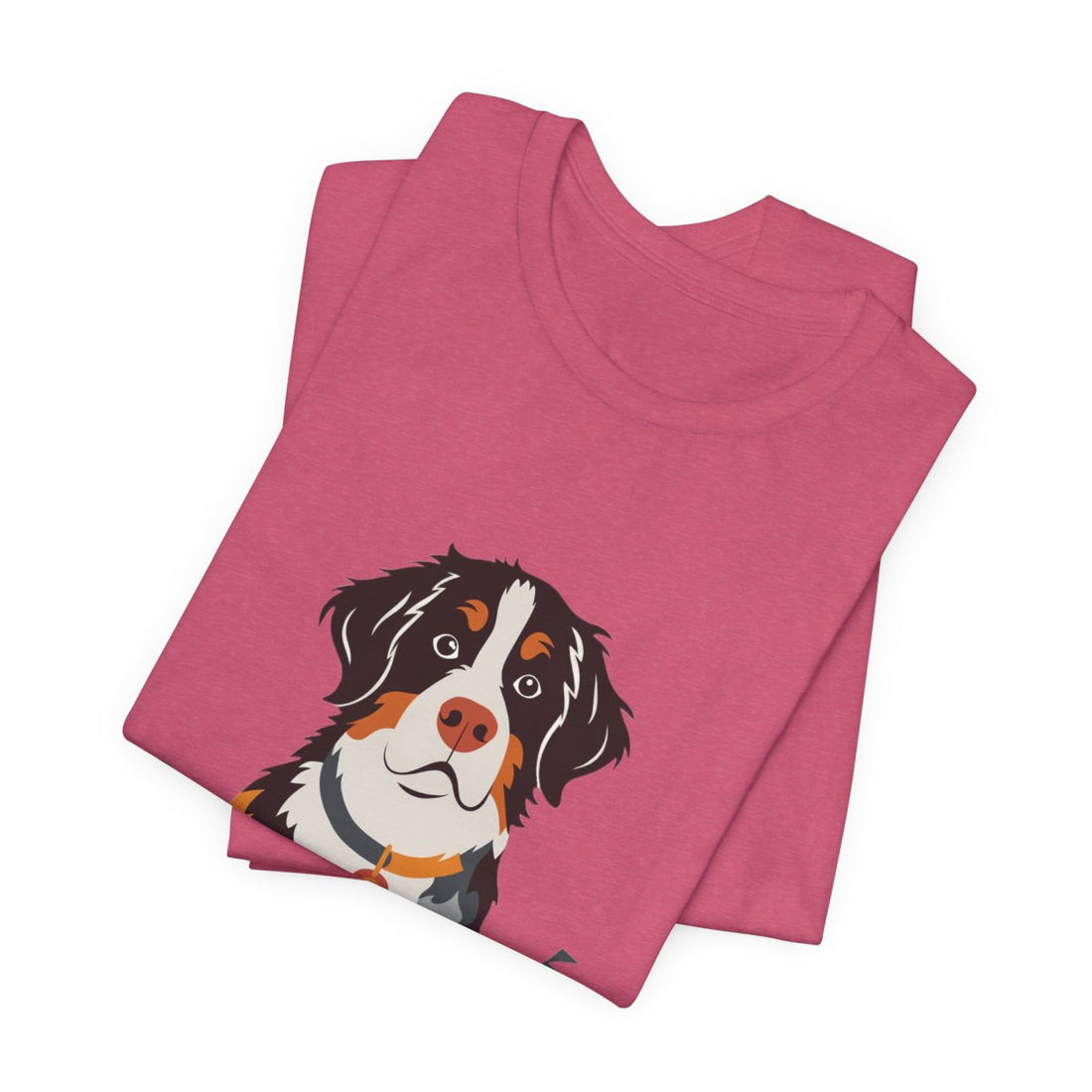Heather Raspberry — Folded | Bernese Mountain Dog Gentle Giant Men's Tee