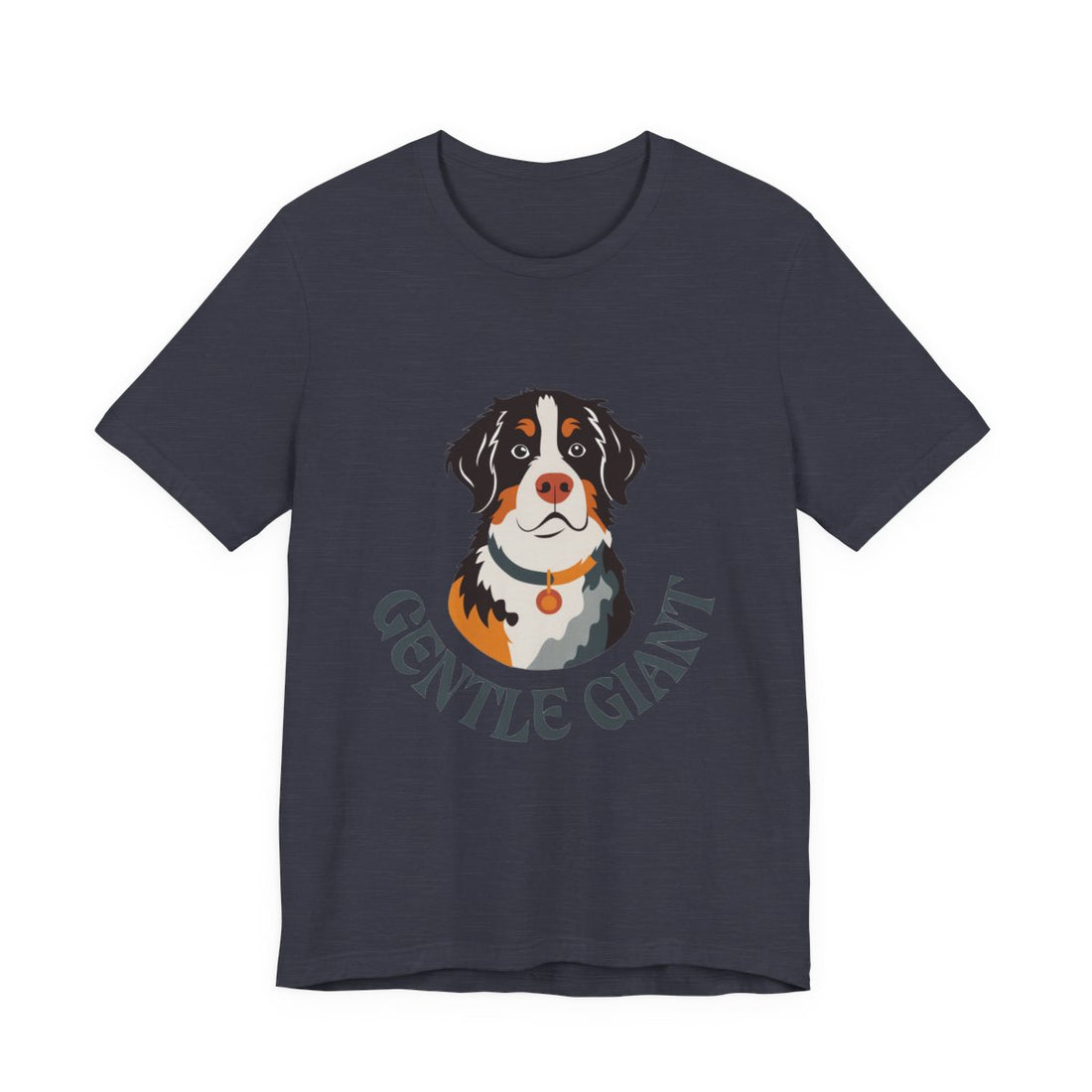 Heather Midnight Navy — Front | Bernese Mountain Dog Gentle Giant Men's Tee