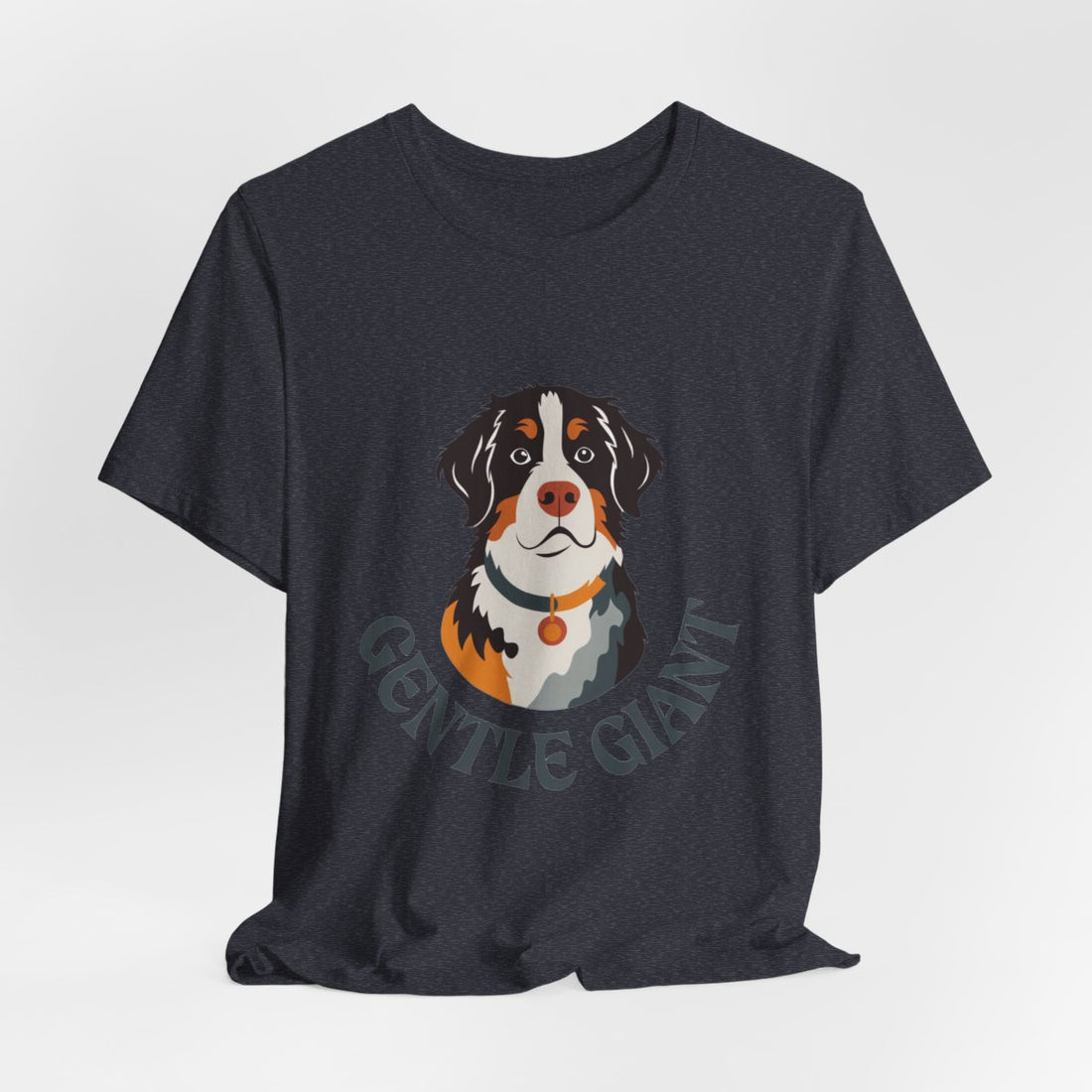 Heather Navy — Hanging | Bernese Mountain Dog Gentle Giant Men's Tee