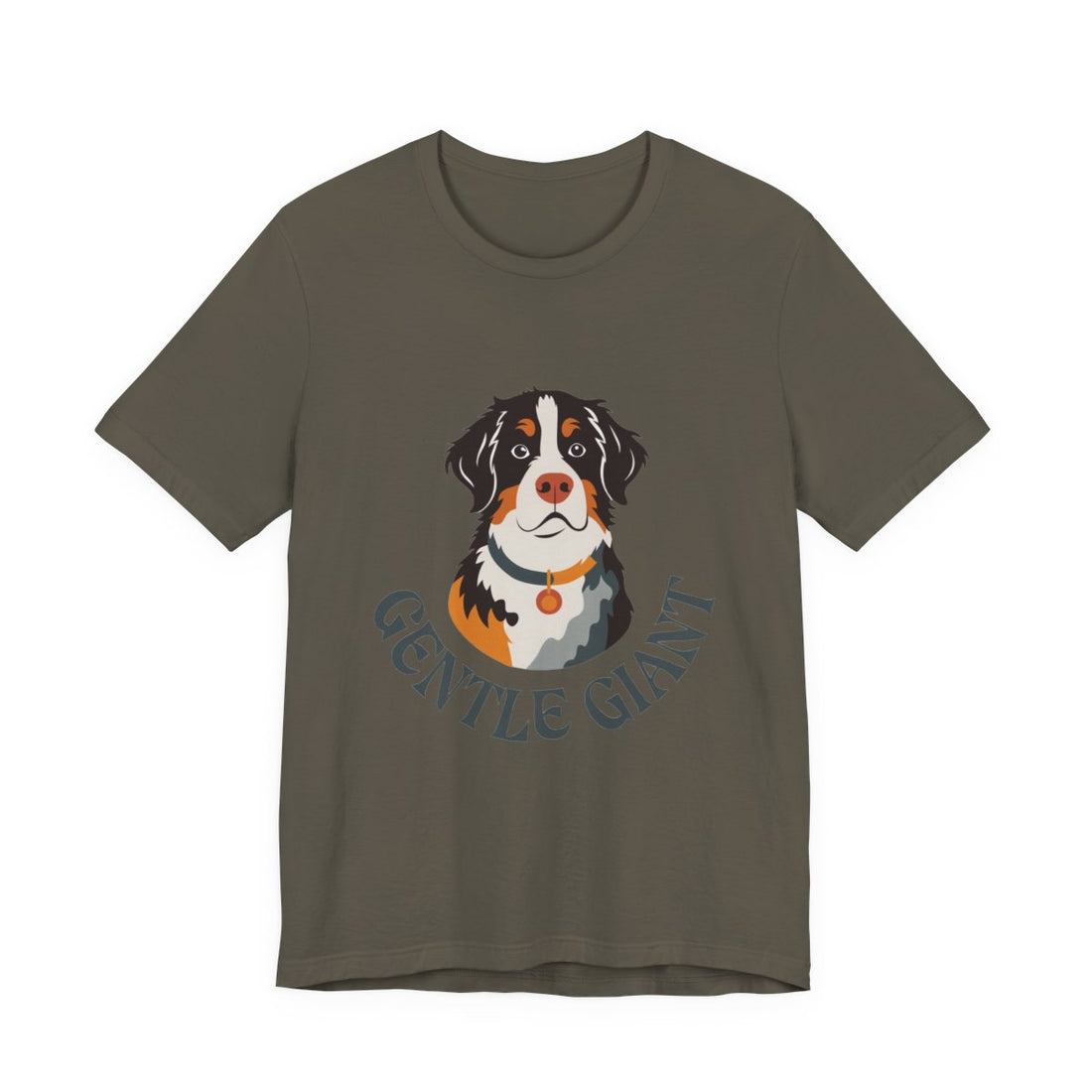 Army — Front | Bernese Mountain Dog Gentle Giant Men's Tee
