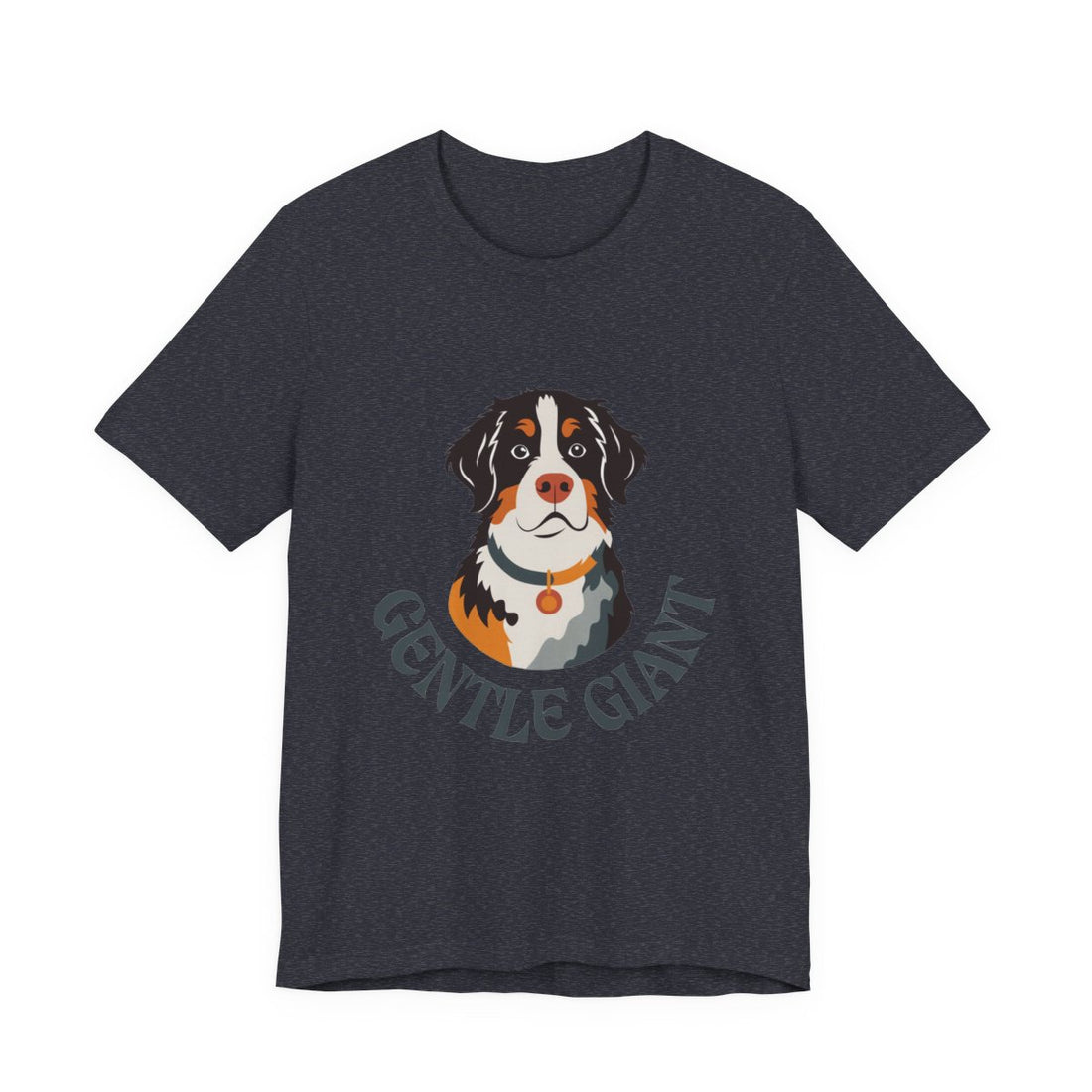 Heather Navy — Front | Bernese Mountain Dog Gentle Giant Men's Tee