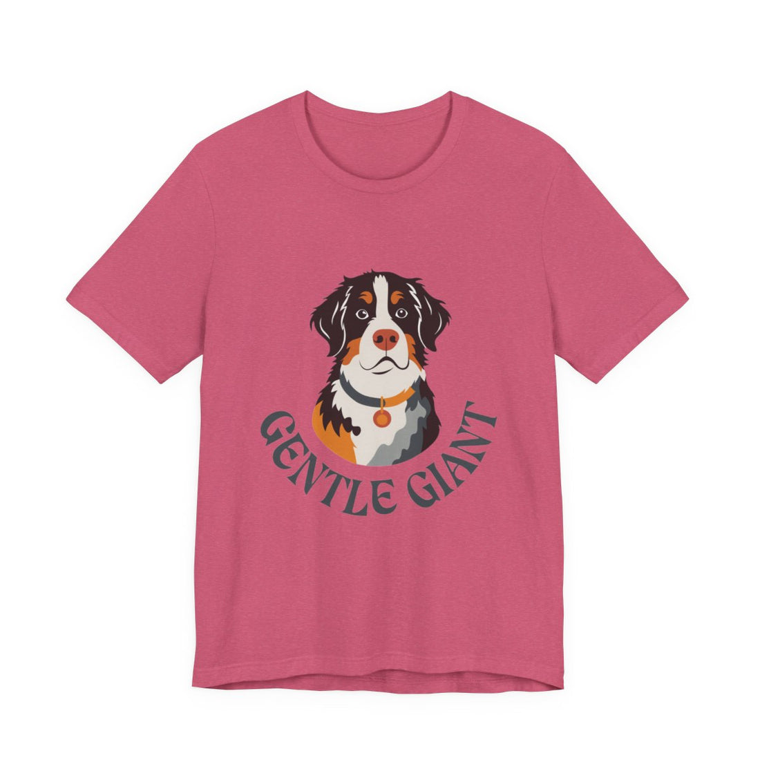 Heather Raspberry — Front | Bernese Mountain Dog Gentle Giant Men's Tee