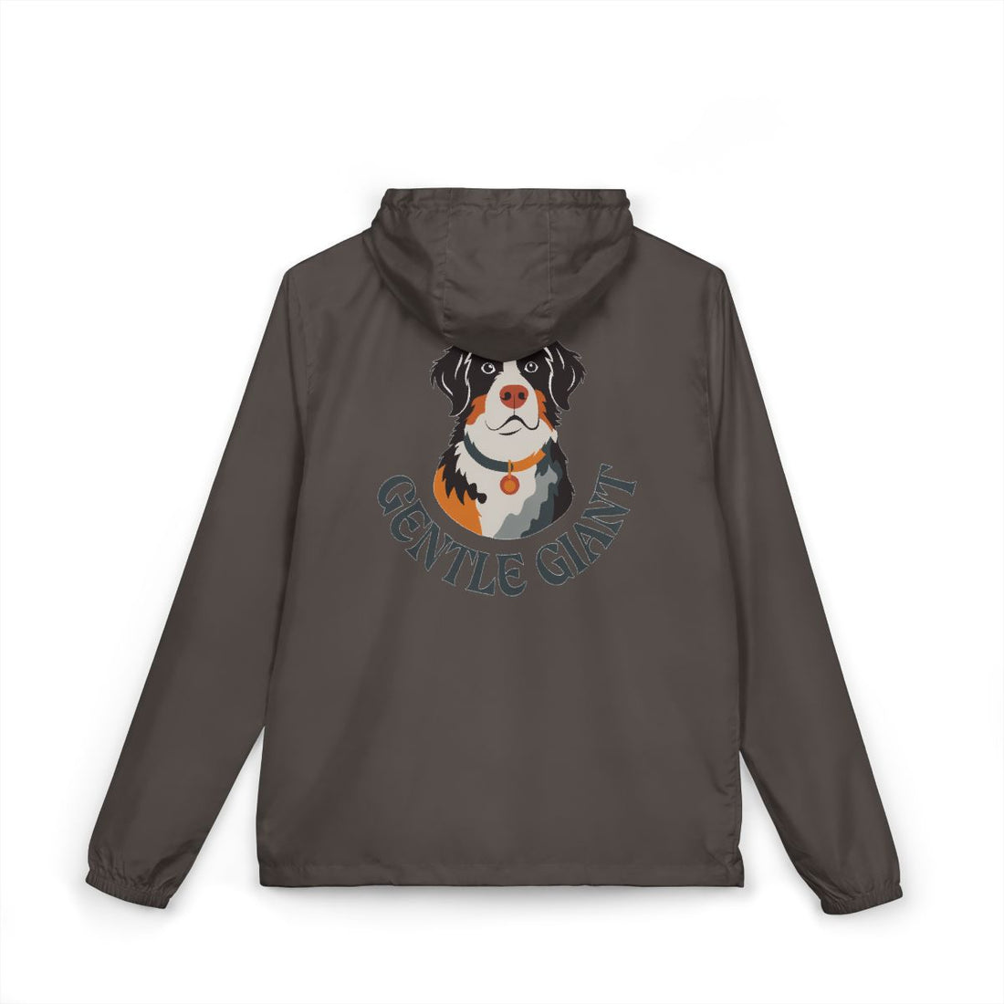 Graphite — Back | Bernese Mountain Dog "Gentle Giant" Windbreaker