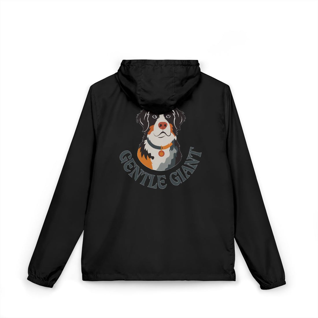 Black — Back | Bernese Mountain Dog "Gentle Giant" Windbreaker