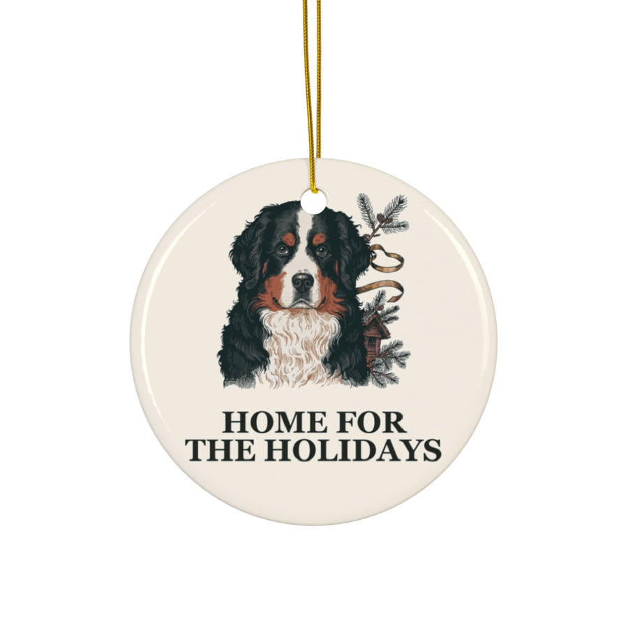 Bernese Mountain Dog Home For The Holidays Ornament